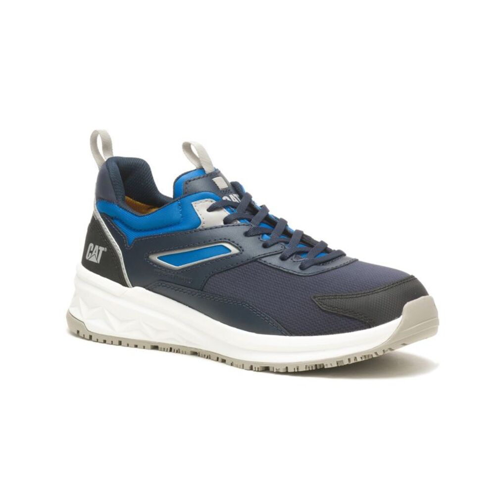 Caterpillar Mens Streamline Runner Carbon Composite Toe Blue Shoes (NWT) - Picture 2 of 6
